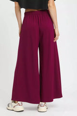 Umgee Wide Leg Pants with Pockets OutfitFlow