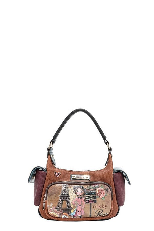 Nicole Lee USA Eco-Leather Shoulder Bag Caramel One Size OutfitFlow