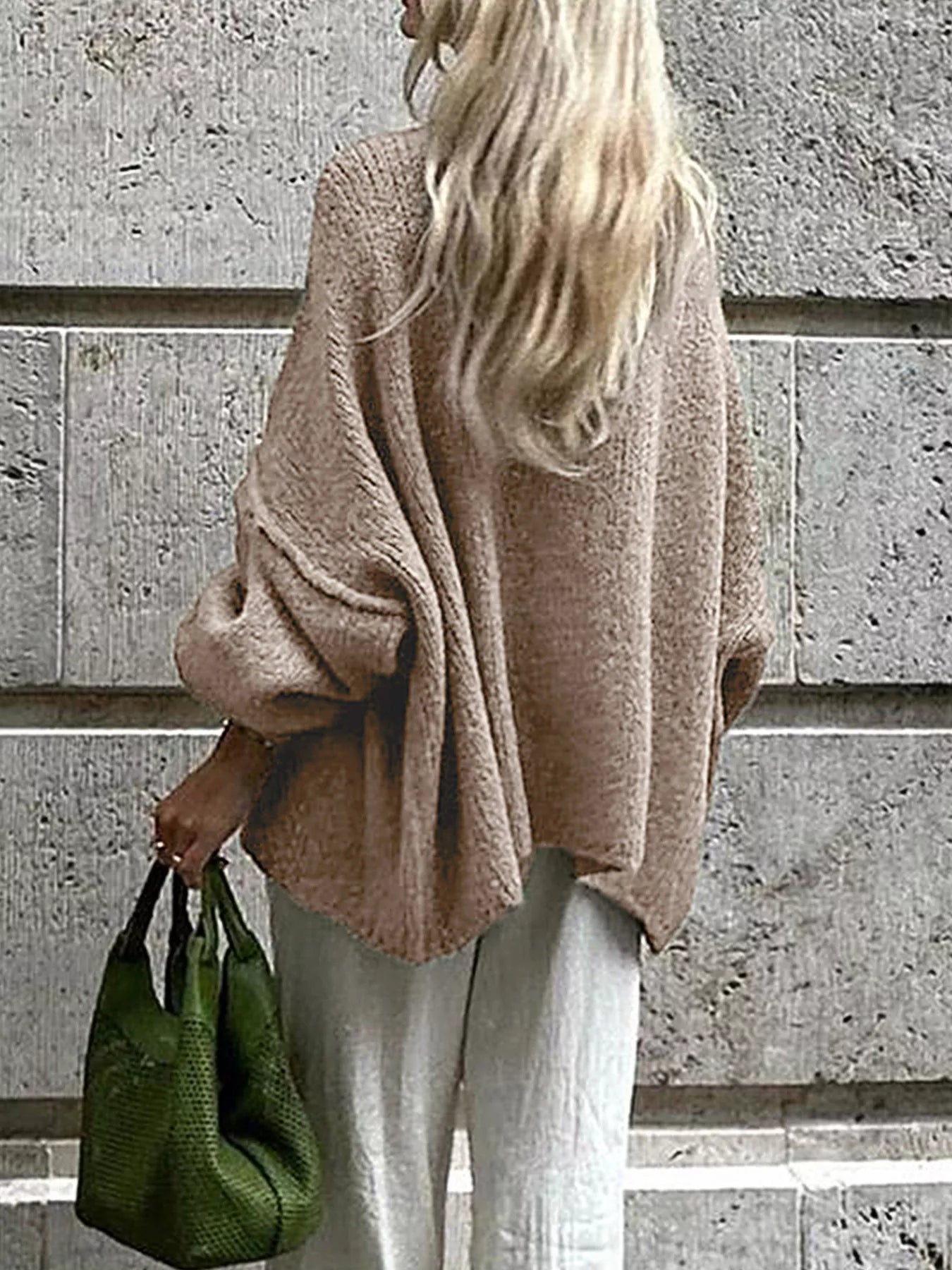 Oversized Knit Button Up Cardigan OutfitFlow