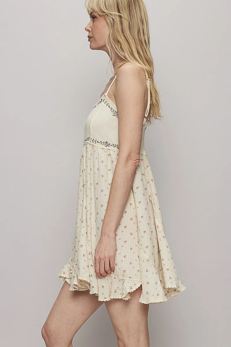 POL Ruffled Hem Floral Print Cami Mini Dress OutfitFlow