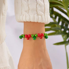 Christmas Holiday Beaded Bell Bracelet OutfitFlow