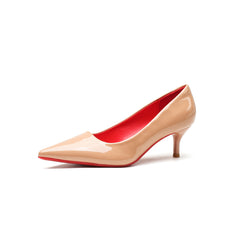 Point Toe Kitten Heels Pumps Watermelon pink OutfitFlow