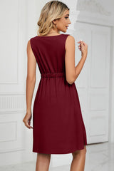 Buttoned Wide Strap Mini Dress OutfitFlow