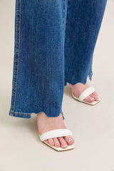 Judy Blue Full Size High Waist Tummy Control Chew Hem Destroy Wide Jeans Plus Size OutfitFlow
