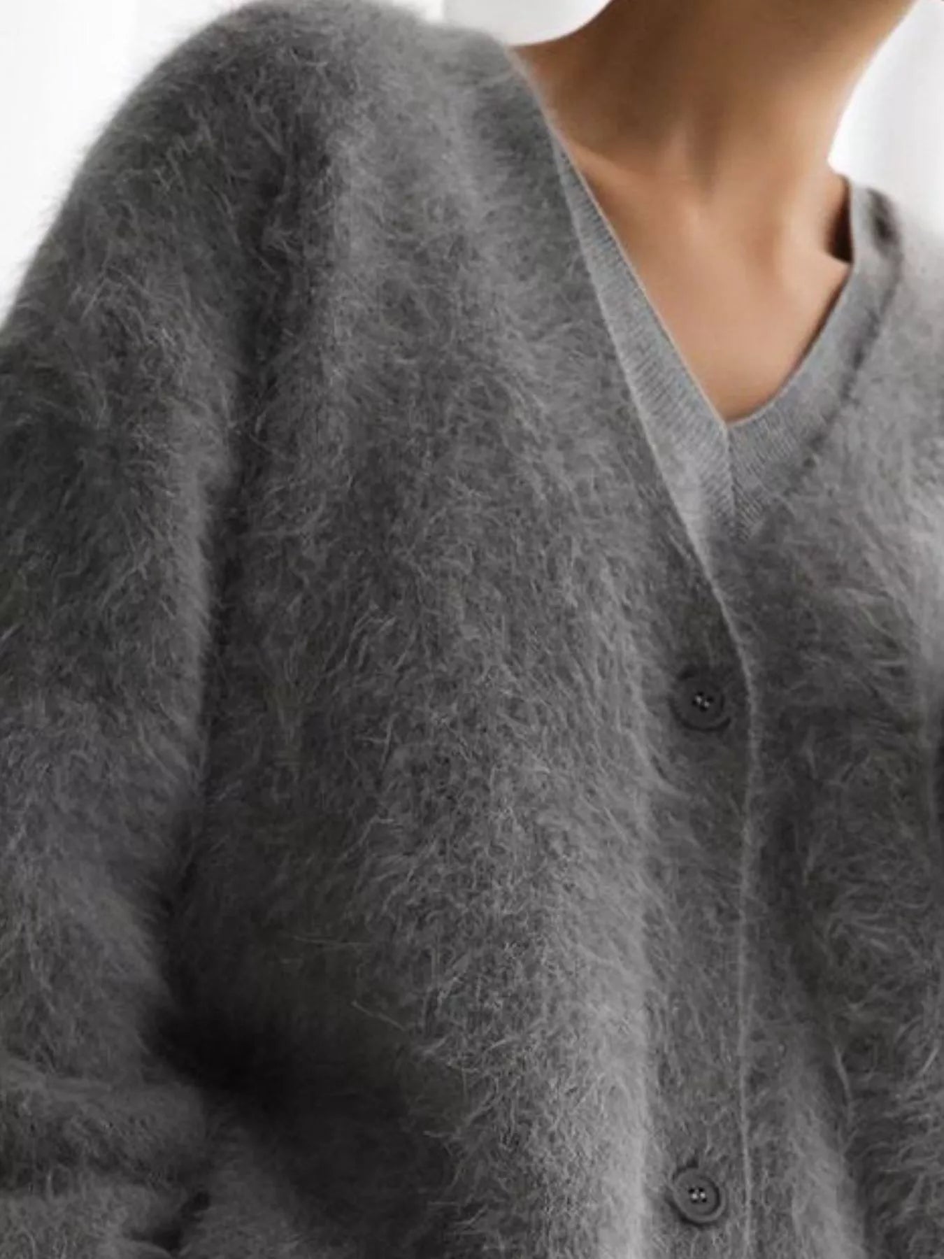 V-Neck Button-Down Cardigan OutfitFlow