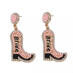 Bride Boot Dangle Earrings OutfitFlow