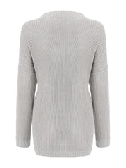 Round Neck Drop Shoulder Sweater