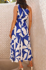 Ruched Printed Single Shoulder Dress OutfitFlow