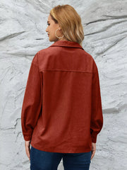 Casual Corduroy Button-Down Jacket OutfitFlow