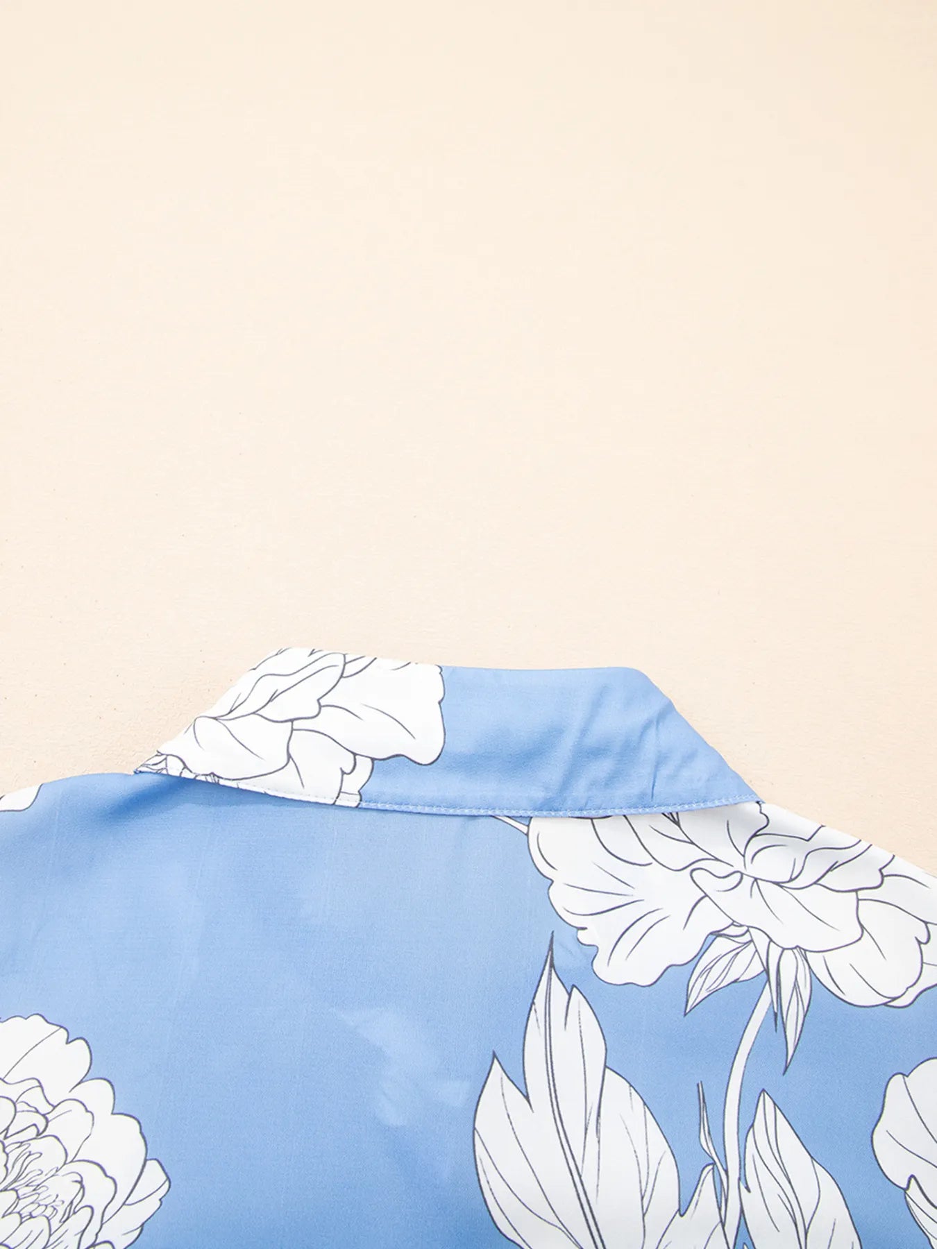 Floral Print Button Up Pleated Detail Puff Sleeve Shirt OutfitFlow