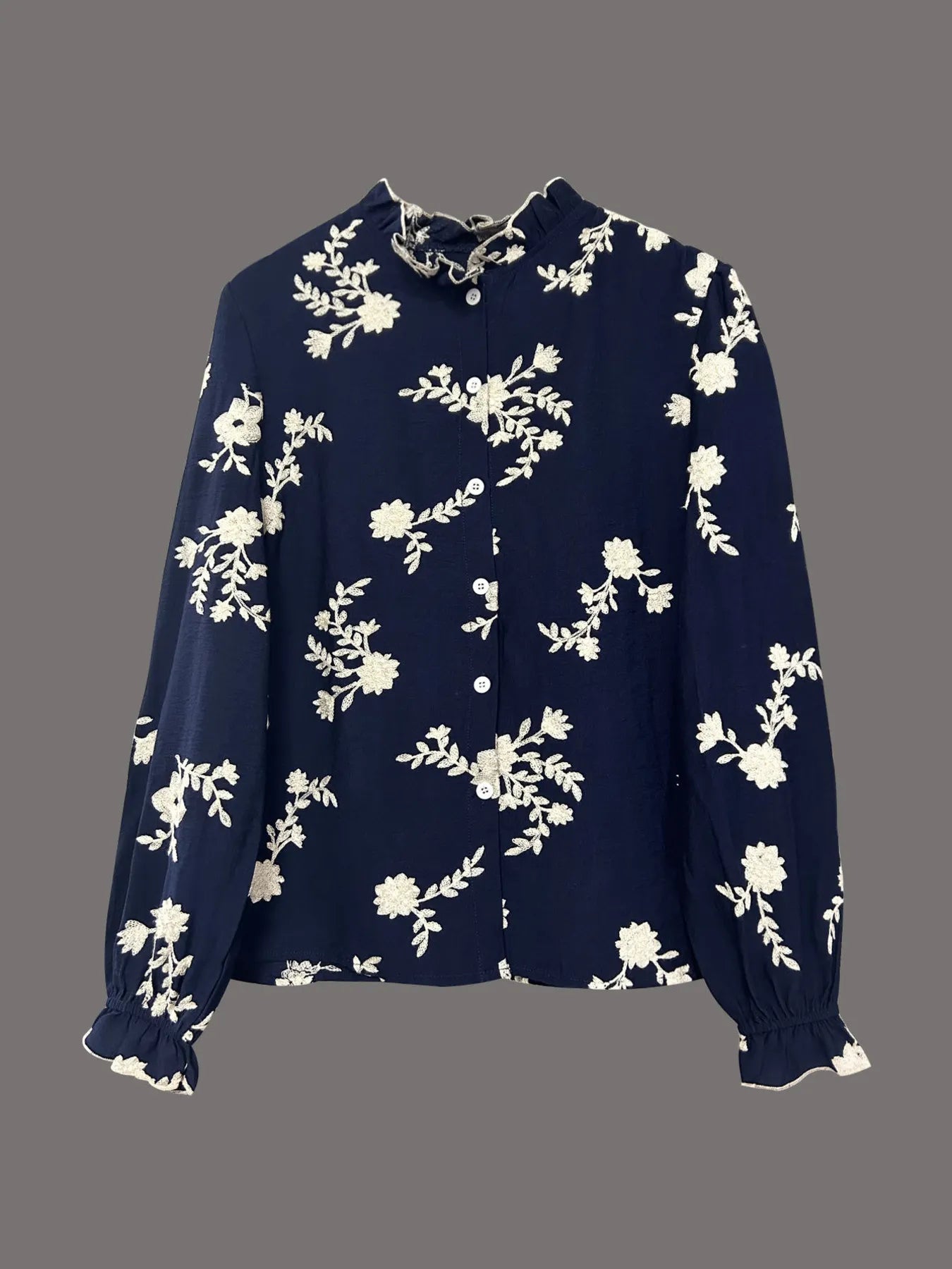Flower Button Up Long Sleeve Shirt OutfitFlow