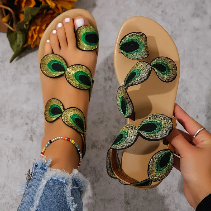 Toe Loop Flats Sandals OutfitFlow