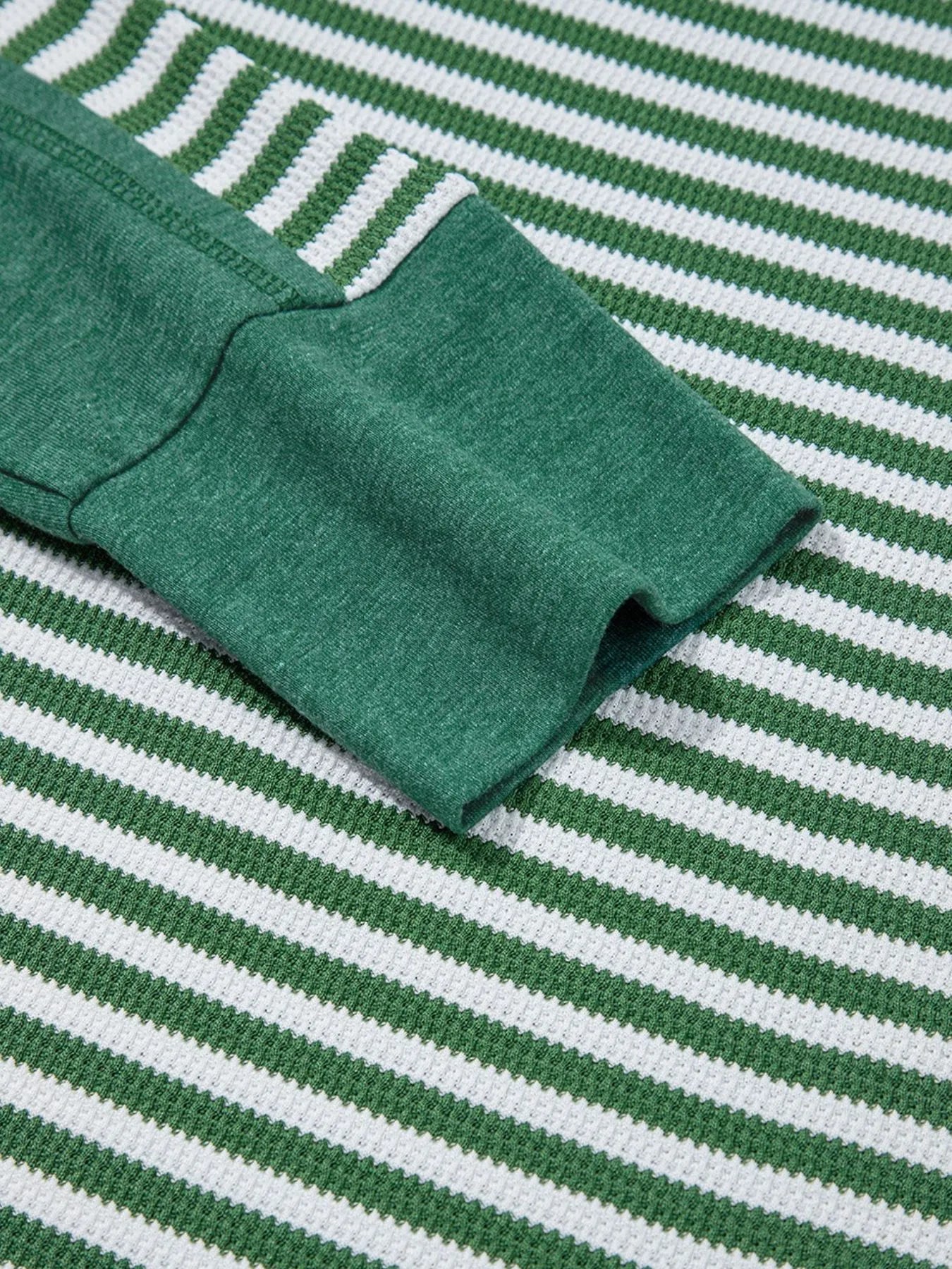 Striped Round Neck Long Sleeve Sweatshirt OutfitFlow