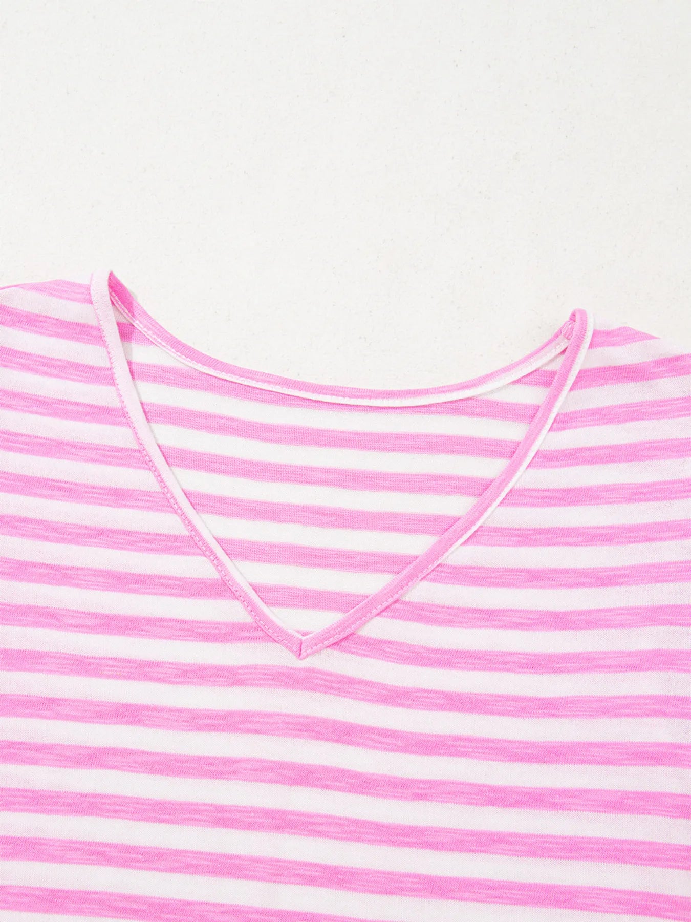 Striped V-Neck T-Shirt OutfitFlow