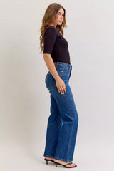 Judy Blue High Waist Tummy Control Straight Jeans OutfitFlow