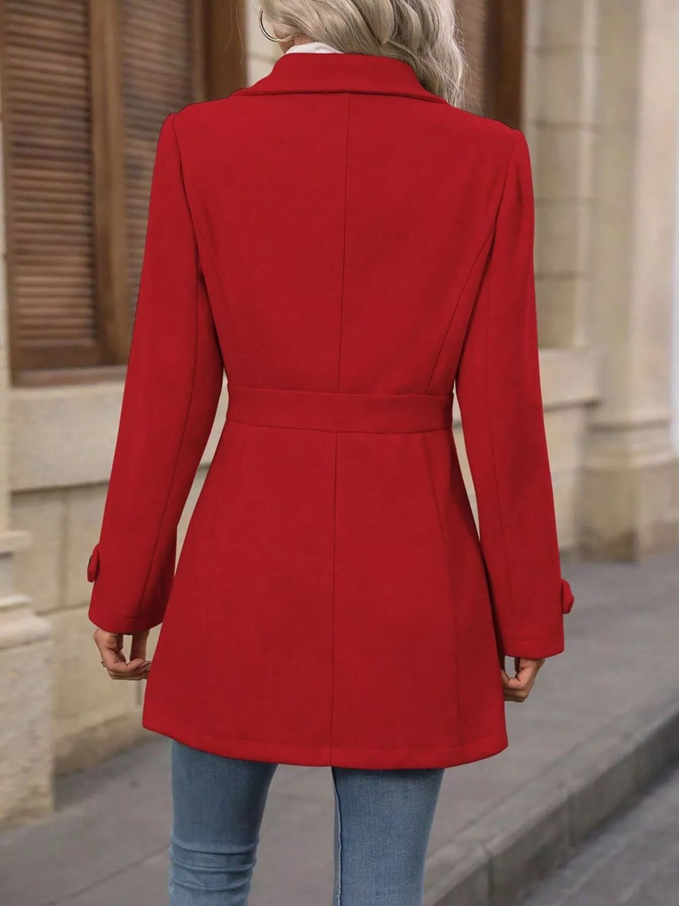 Button Up Long Sleeve Coat OutfitFlow
