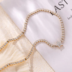 Titanium Steel Zircon Star Necklace OutfitFlow