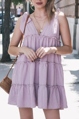 And The Why Polka Dot Textured Layered Flounce Ruffle Dress OutfitFlow