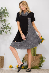 Celeste Full Size Decor Button Short Sleeve Dress with Pockets Plus Size OutfitFlow