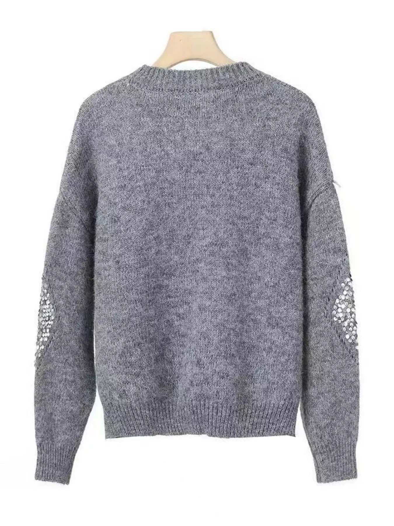 Sparkling Diamond Pattern Sweater OutfitFlow