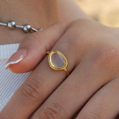 2 Piece Resin Oval Adjustable Ring OutfitFlow