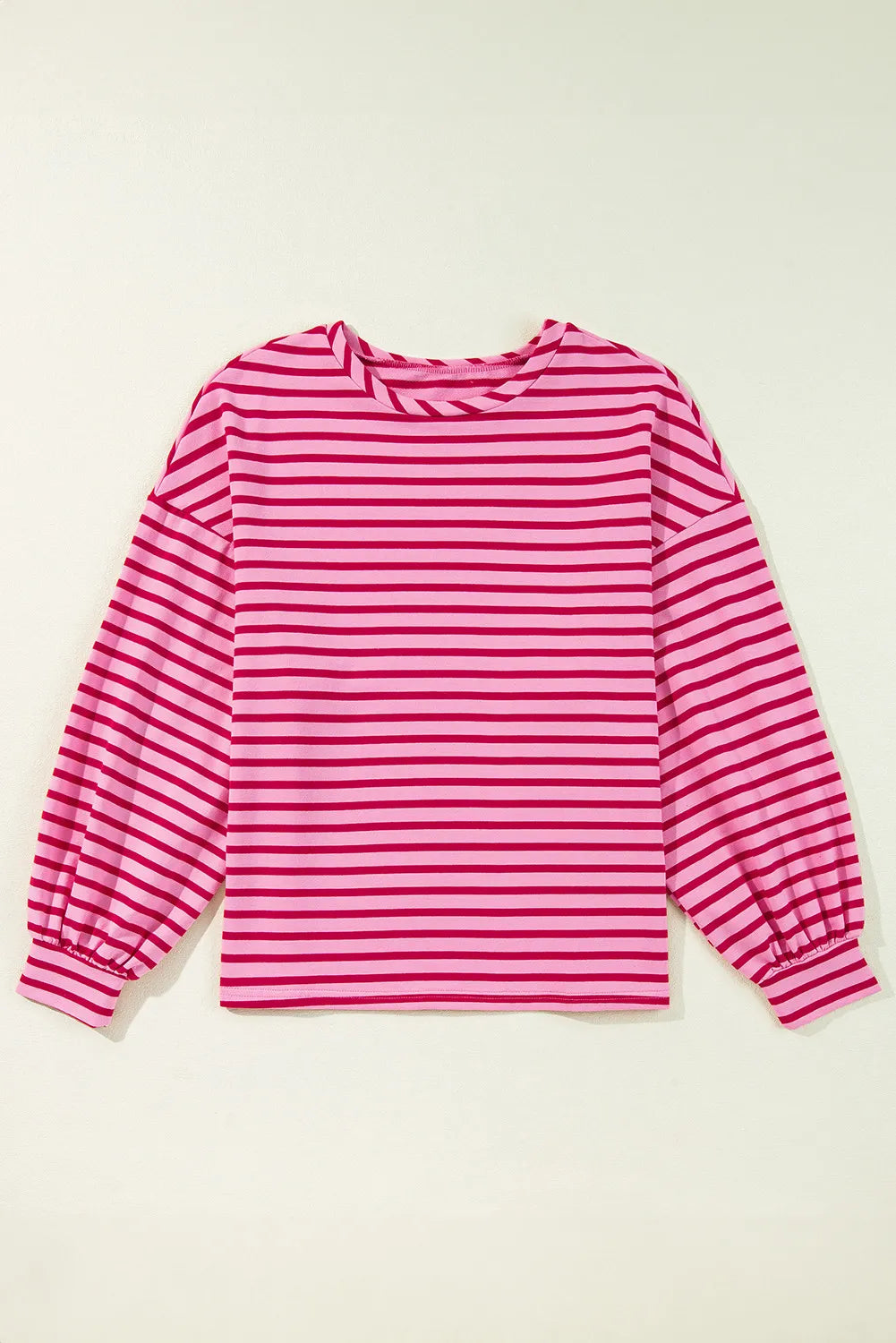 Outfit Flow - Striped Round Neck Long Sleeve Sweatshirt