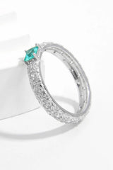 925 Sterling Silver Square Zircon Ring OutfitFlow