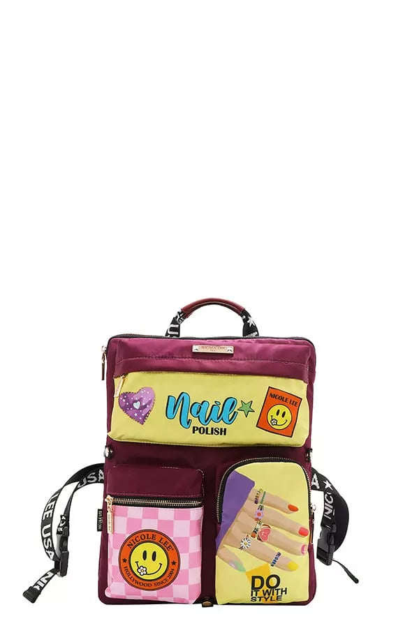 Nicole Lee USA Multi-Pocket Travel Backpack NAIL POLISH One Size OutfitFlow