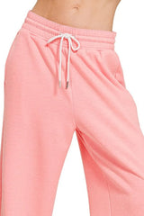 Zenana Scuba Drawstring Pants OutfitFlow