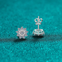 925 Sterling Silver Moissanite Zircon Stud Earrings OutfitFlow