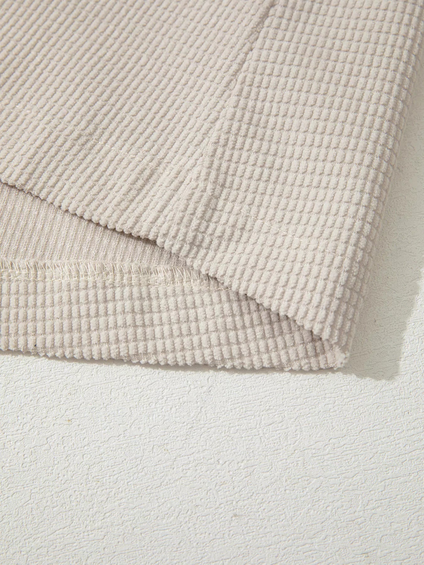 Thermal Knit Textured Hooded Jacket OutfitFlow