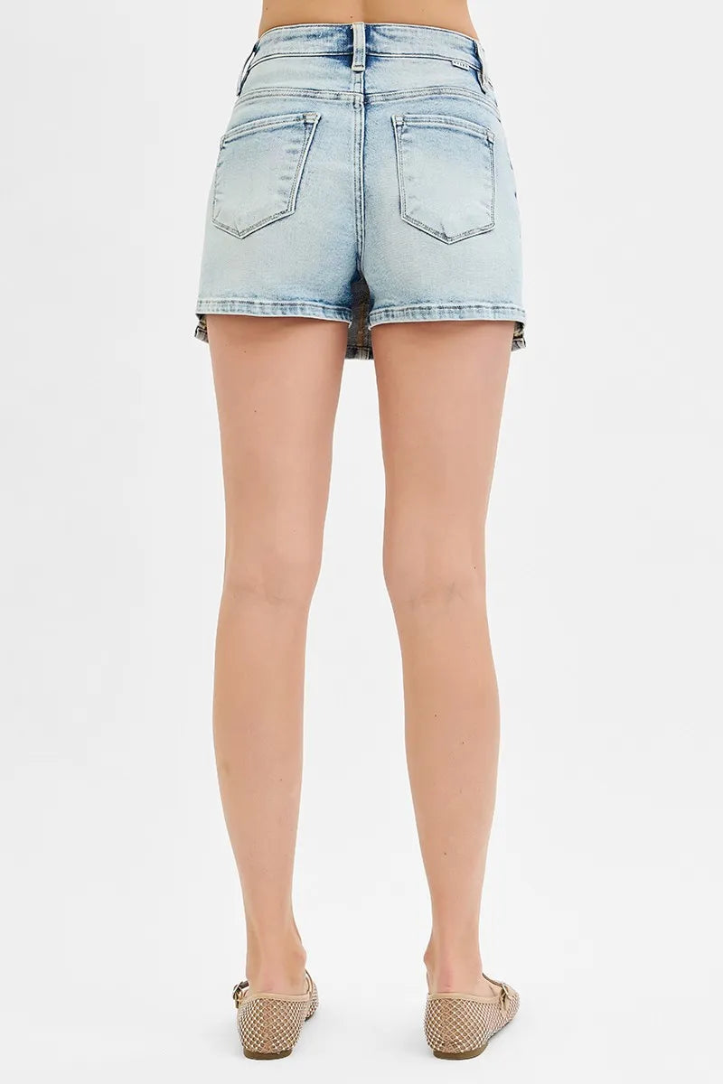 RISEN Full Size High Rise Button Down Skorts Plus Size OutfitFlow