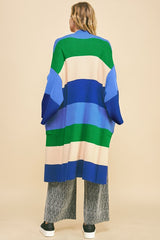 Outfit Flow - Davi & Dani Color Block Kimono Sleeve Open Front Cardigan