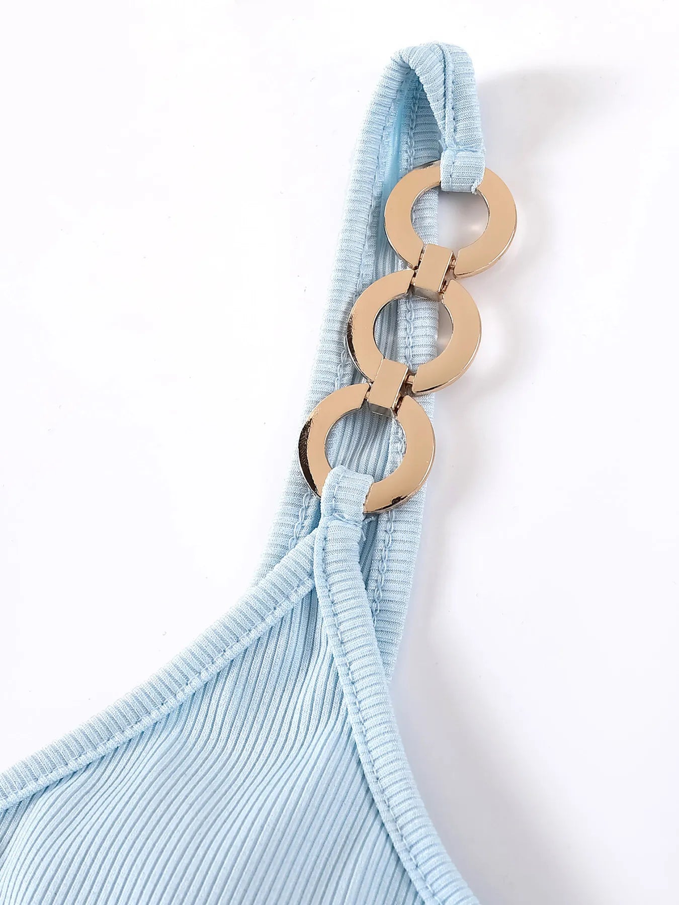 Chain Strap Ribbed Cami Top OutfitFlow