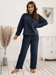 Outfit Flow - Ivy Lane Teddy Long Sleeve Top and Pants Lounge Set