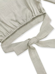 Long Sleeve Crop Top and Wide Leg Pants Set OutfitFlow