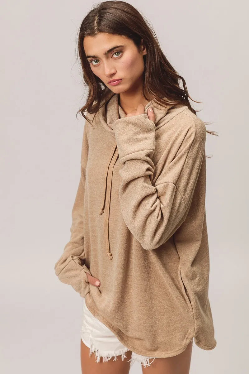 BiBi Solid Side Pocket Thumb Top OutfitFlow