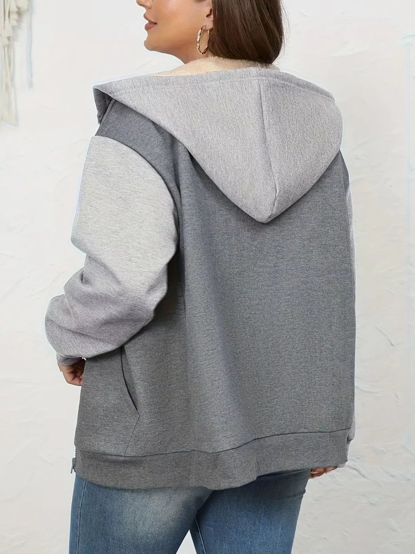 Sherpa Lined Zip-Up Hoodie OutfitFlow