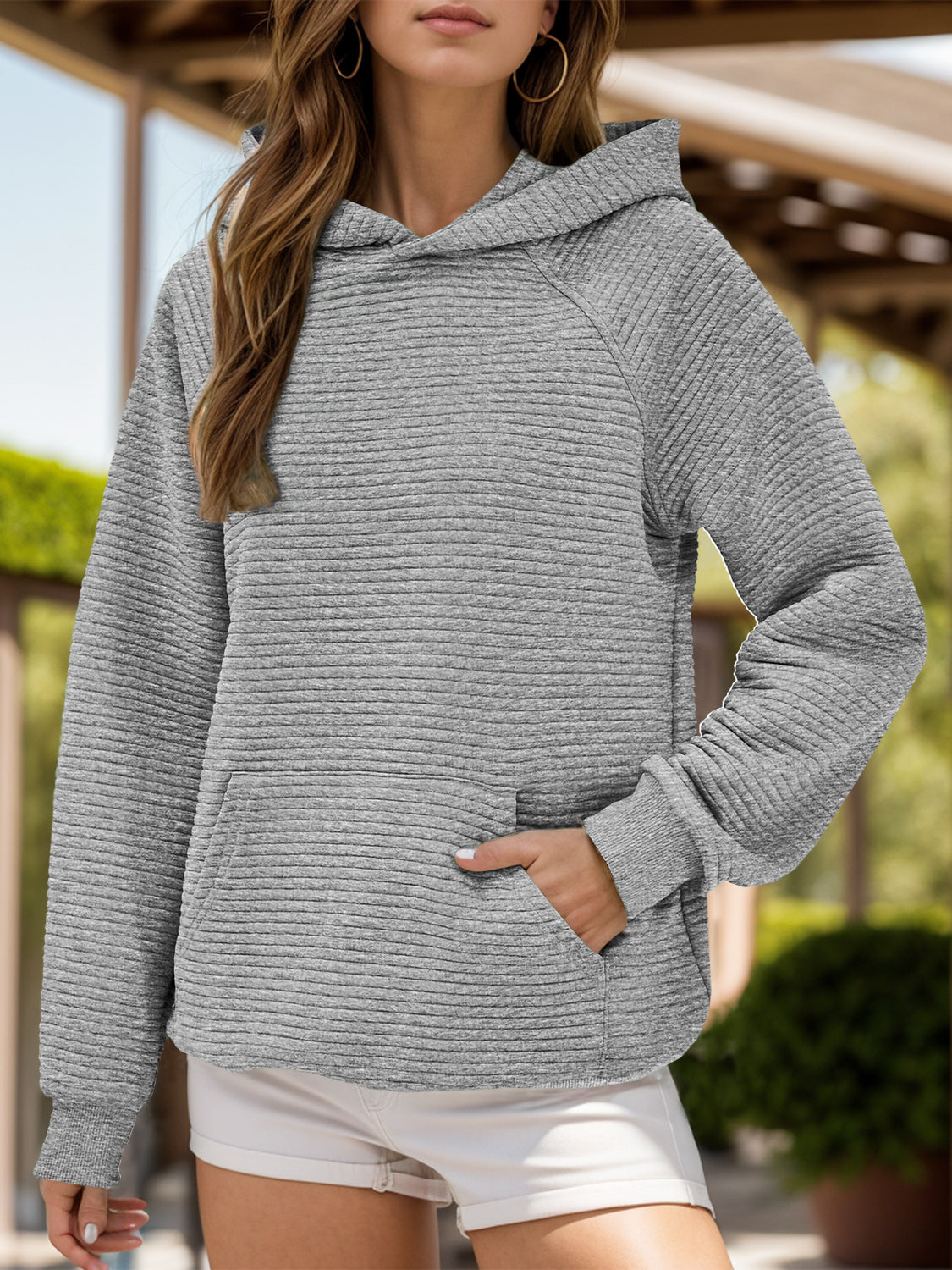 Outfit Flow - Kangaroo Pocket Long Sleeve Hoodie