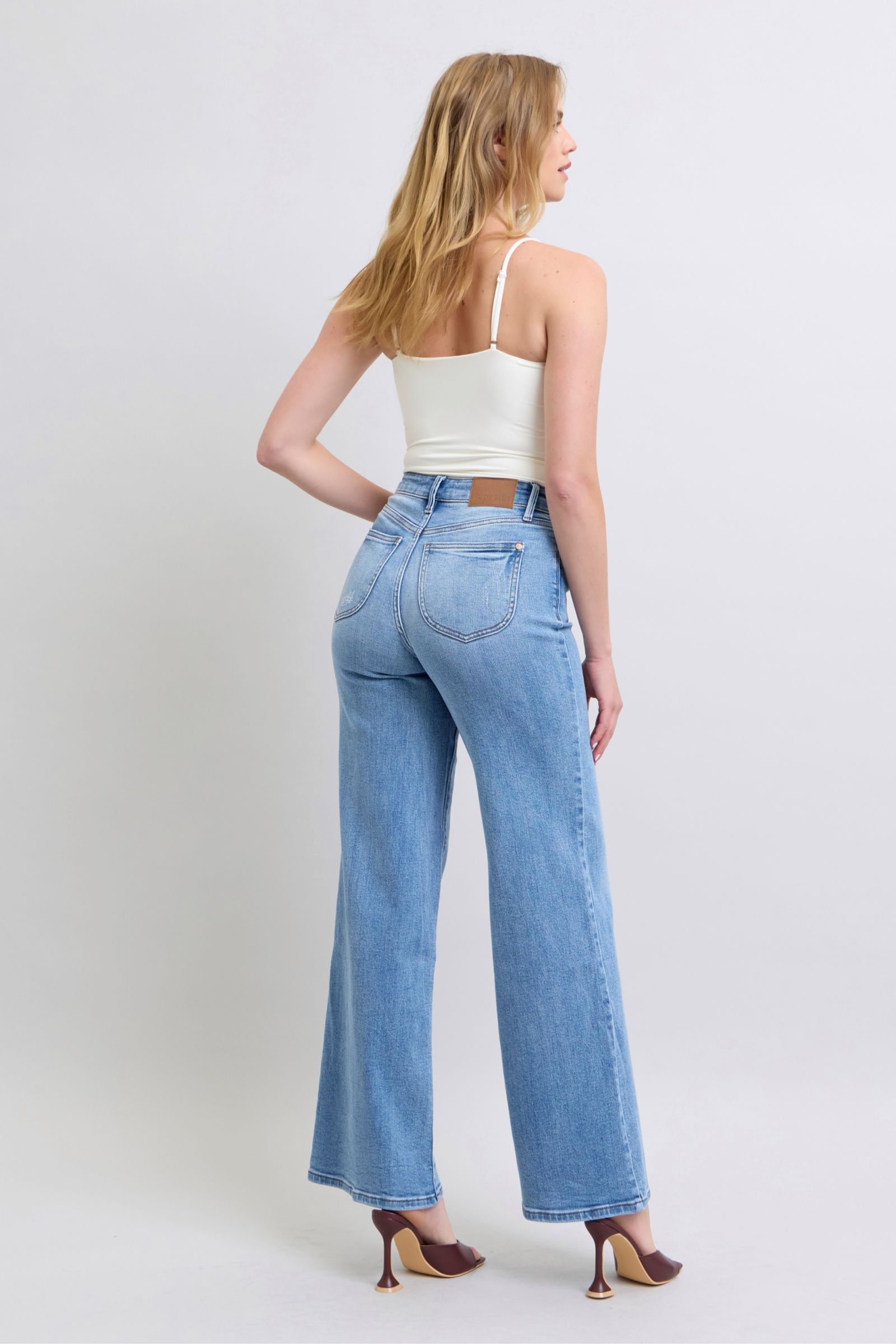 Outfit Flow - Judy Blue Full Size Wide Leg Jeans with Pockets