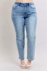 Judy Blue Plus Size High Waist Dad Jeans OutfitFlow
