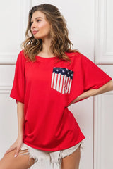 BiBi French Terry With Front Pocket Dolman Sleeves Top OutfitFlow