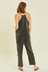 Outfit Flow - HEYSON Full Size Mineral-Washed Oversized Jumpsuit with Pockets