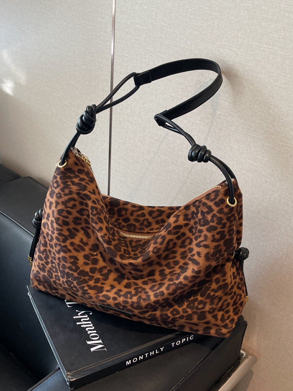 Suede Large Shoulder Bag