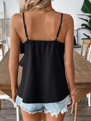 Ruffled Surplice Cami Top OutfitFlow