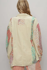POL Printed Button Up Oversized Shirt OutfitFlow