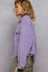 POL Button Down Corduroy Trucker Jacket OutfitFlow