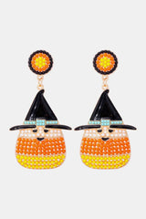 Witch's Hat Shape Synthetic Pearl Dangle Earrings Caramel One Size OutfitFlow