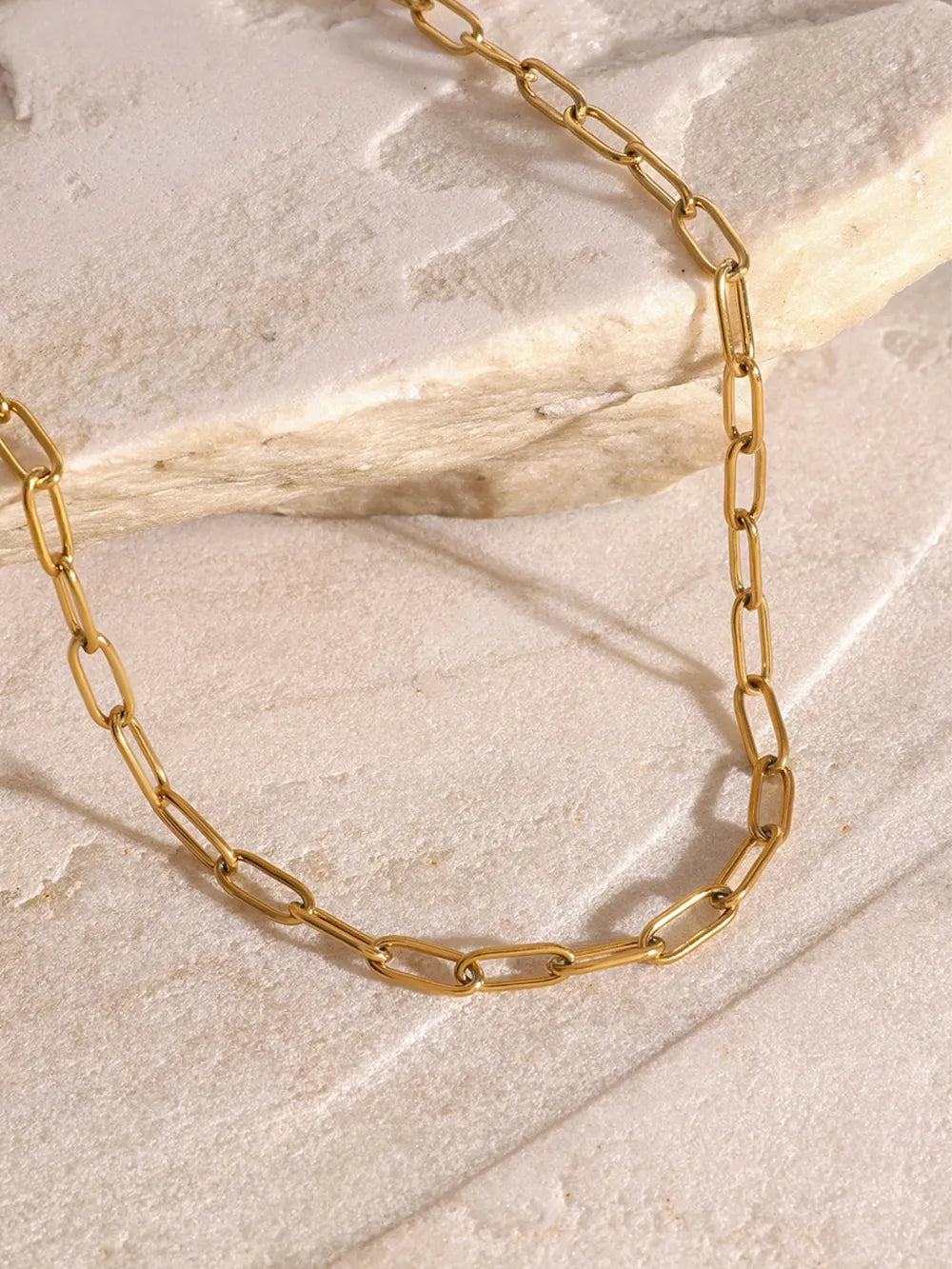 18K Gold-Plated Stainless Steel Double-Layered Necklace OutfitFlow