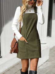 Texture Sleeveless Mini Dress with Pockets OutfitFlow